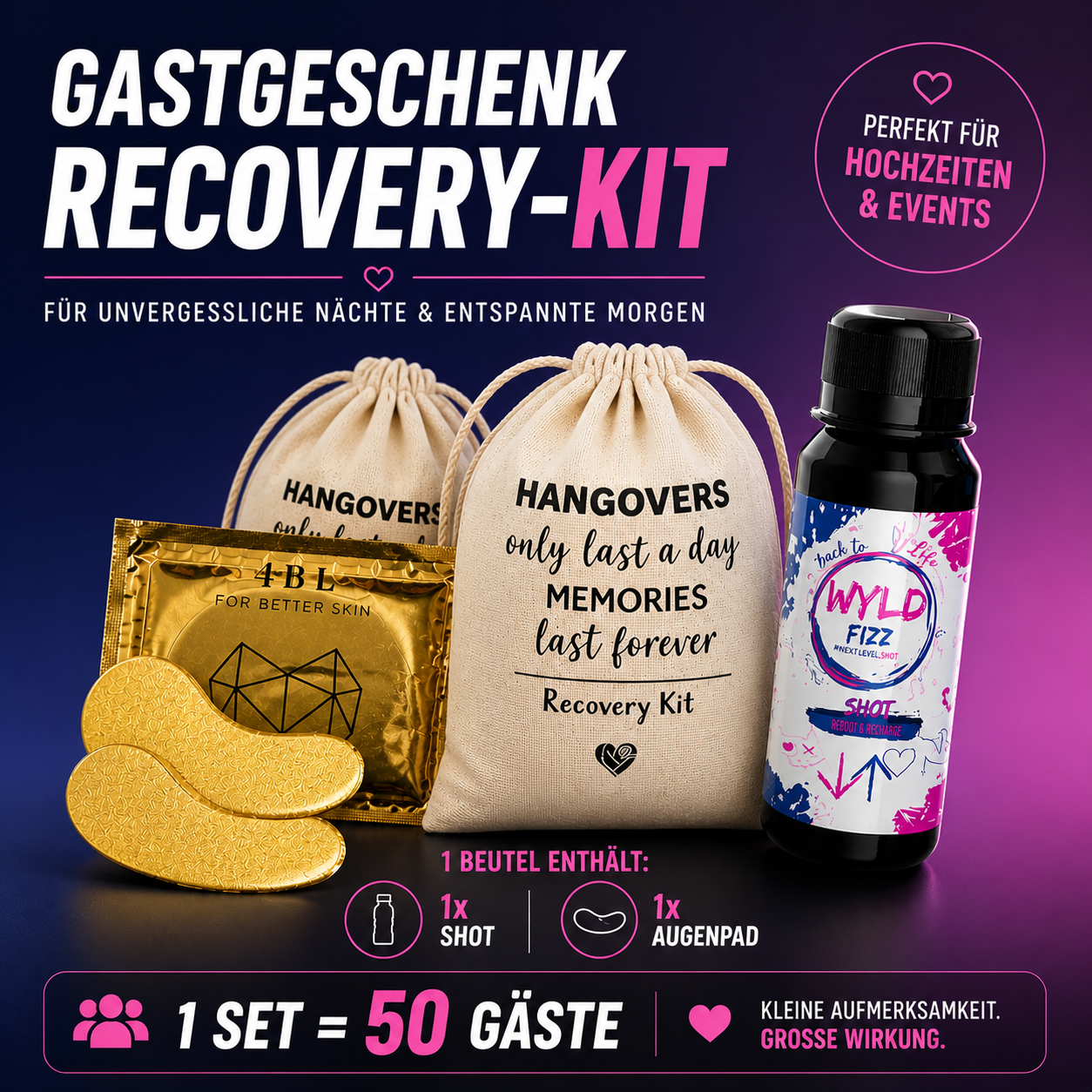 Wyld Fizz Recovery - Kit | 1 Einheit= 50 Gäste